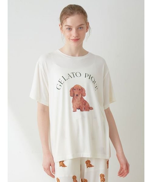 gelato pique(gelato pique)/【ラッピング済み】DOG柄ワンポイントTシャツ＆ショートパンツSET/img13