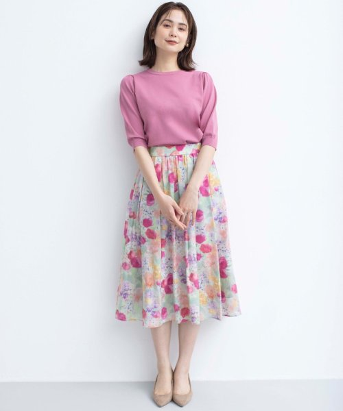 ピオニーシフォンプリント フレアスカート 人気・おすすめ｜使いやすい・旅行におすすめ 品質保証 全国発送 在庫限り