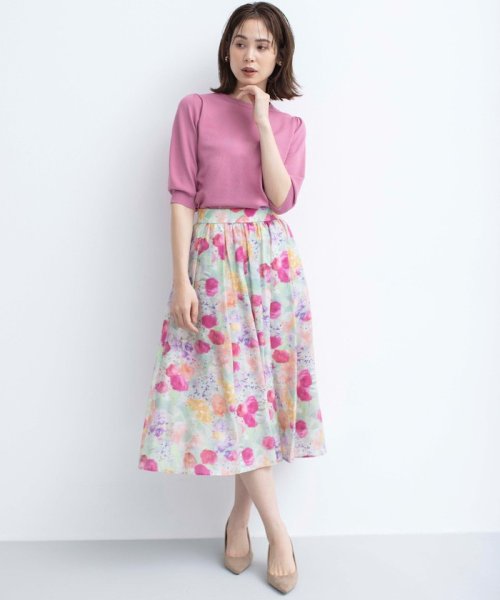 ピオニーシフォンプリント フレアスカート 人気・おすすめ｜使いやすい・旅行におすすめ 品質保証 全国発送 在庫限り