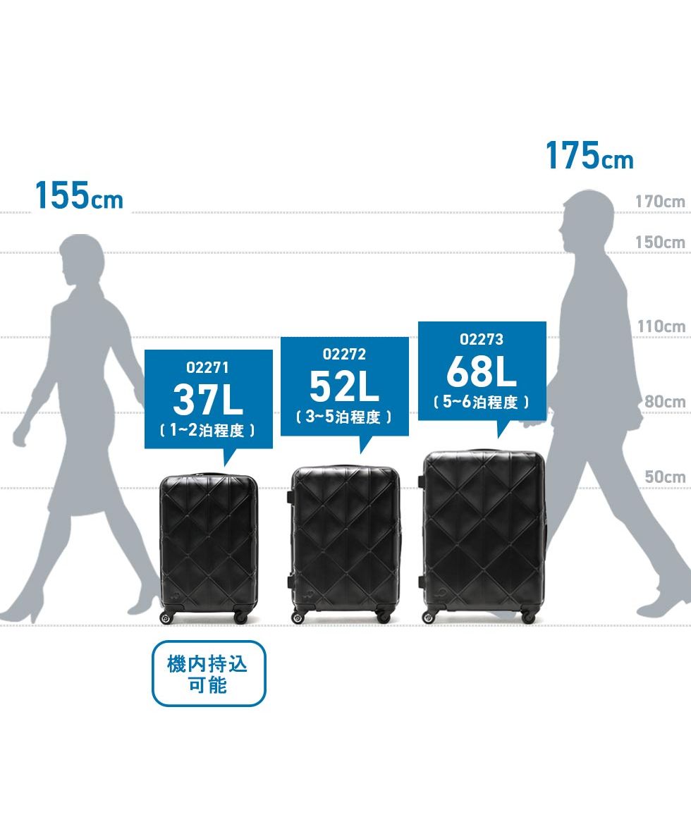 日本正規品 プロテカ スーツケース PROTeCA キャリーケース 68L 5～6泊 ストッパー TSA 静音 抗菌 日本製 KOHRY コーリー  02273