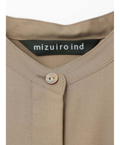 mizuiro ind(ミズイロインド)/mizuiro ind T/Rスタンドカラーフレアワンピース/img22