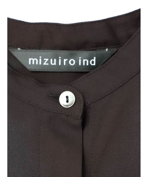 mizuiro ind(ミズイロインド)/mizuiro ind T/Rスタンドカラーフレアワンピース/img28