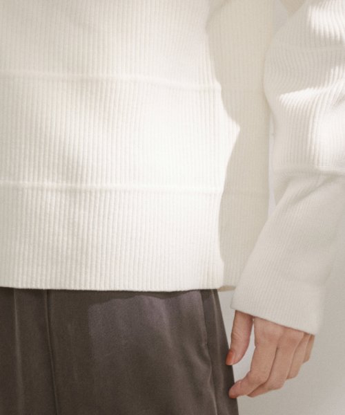 リブVネックカーディガン －CreamyCotton /クリーミーコットン－ Creamy Cotton クリーミーコットン ■モデル身長 着用サイズ