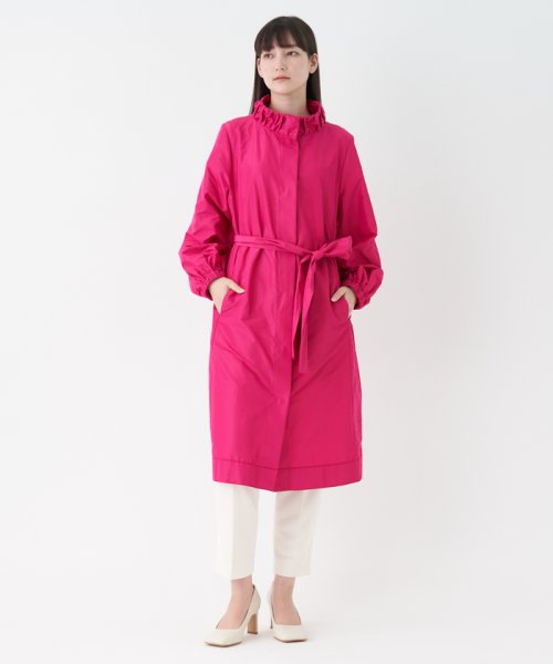 リボンベルト付ロングコート 