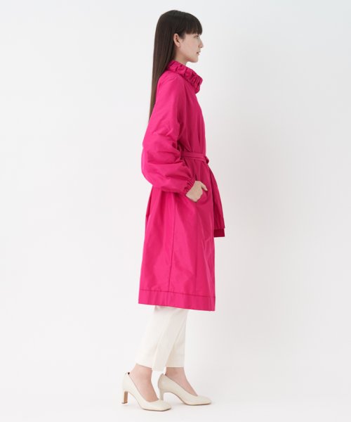 リボンベルト付ロングコート 