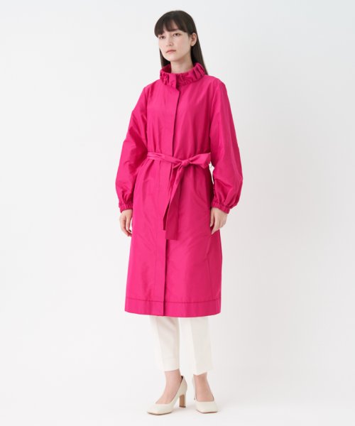 リボンベルト付ロングコート 