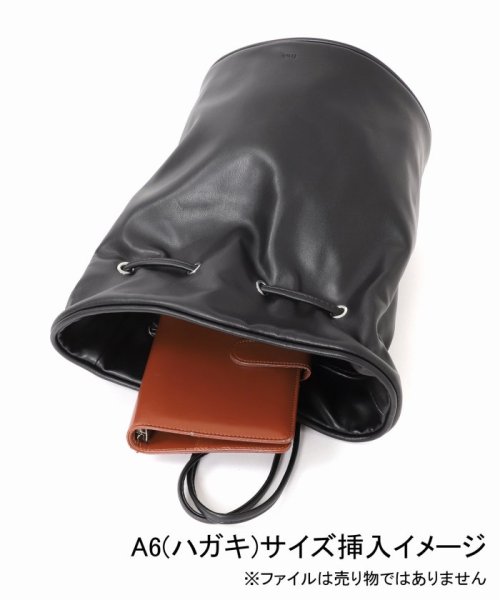 U by Spick&Span(ユーバイ　スピック＆スパン)/【Tuo/トゥオ】 Drawstrin Faux Leather Bag/img13