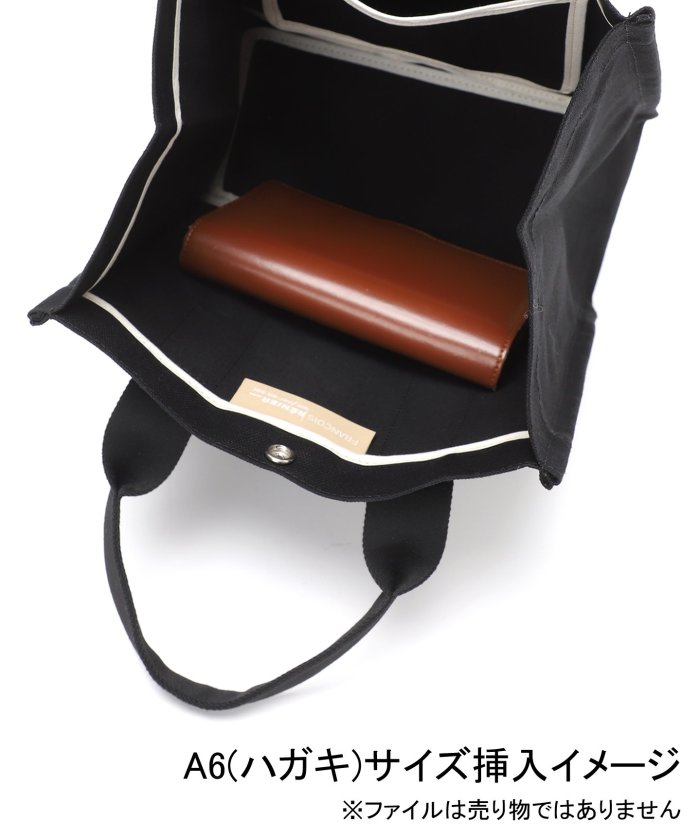 レディース フランソワレニエ ブラックキャンバストートバッグ