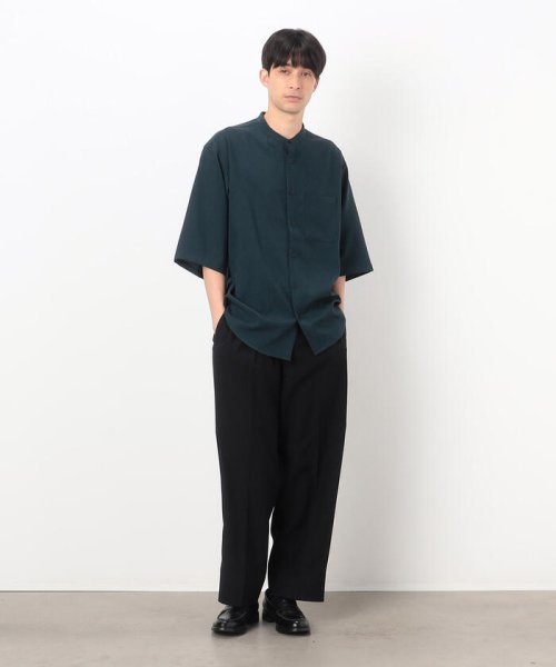 COMME CA ISM MENS(コムサイズム（メンズ）)/ファンクショナル バンドカラー 七分袖 シャツ/img12