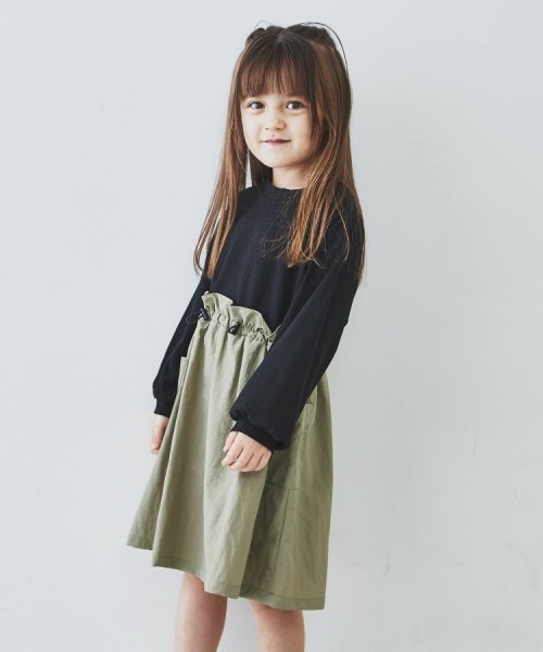 THE SHOP TK（KID）(ザ　ショップ　ティーケー（キッズ）)/【110－150/ママとおそろい】ナイロンドッキングワンピース/img09