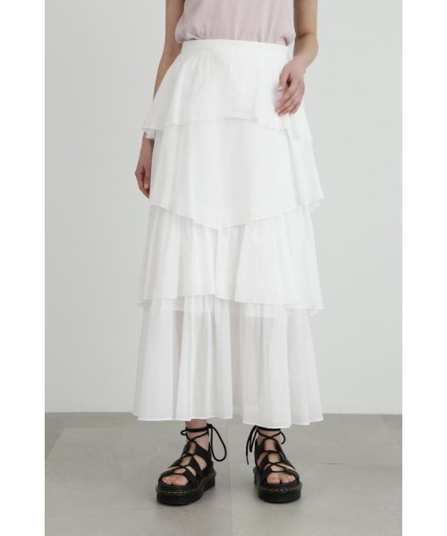 コットンシフォンランダムティアードスカート 人気・おすすめ｜使いやすい・旅行におすすめ 品質保証 全国発送 在庫限り