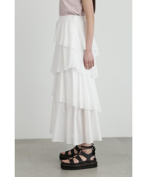 コットンシフォンランダムティアードスカート 人気・おすすめ｜使いやすい・旅行におすすめ 品質保証 全国発送 在庫限り