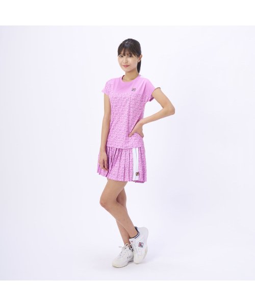 FILA（ZETT Ladies）(フィラ（ゼット　レディース）)/【テニス】水面プリント バックホールメッシュ プリーツスコート レディース/img05