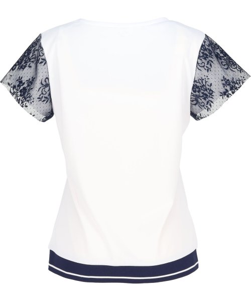 FILA（ZETT Ladies）(フィラ（ゼット　レディース）)/【テニス】 袖フラワーレース刺繍 ラウンドネックシャツ レディース/img05