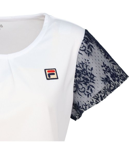 FILA（ZETT Ladies）(フィラ（ゼット　レディース）)/【テニス】 袖フラワーレース刺繍 ラウンドネックシャツ レディース/img07