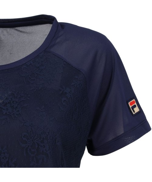 FILA（ZETT Ladies）(フィラ（ゼット　レディース）)/【テニス】 フラワーレース刺繍 クルーネックシャツ レディース/img05