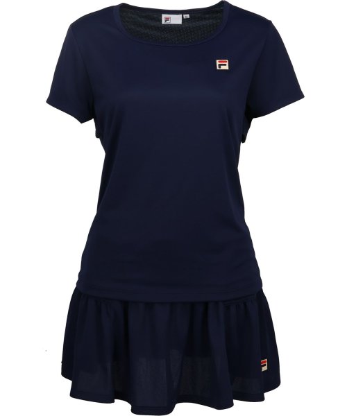 FILA（ZETT Ladies）(フィラ（ゼット　レディース）)/【テニス】無地 バックホールメッシュ　スクエアネックシャツ レディース/img13