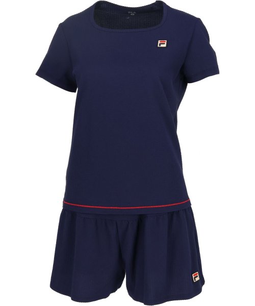 FILA（ZETT Ladies）(フィラ（ゼット　レディース）)/【テニス】サッカーストライプ スクエアネックシャツ レディース/img08