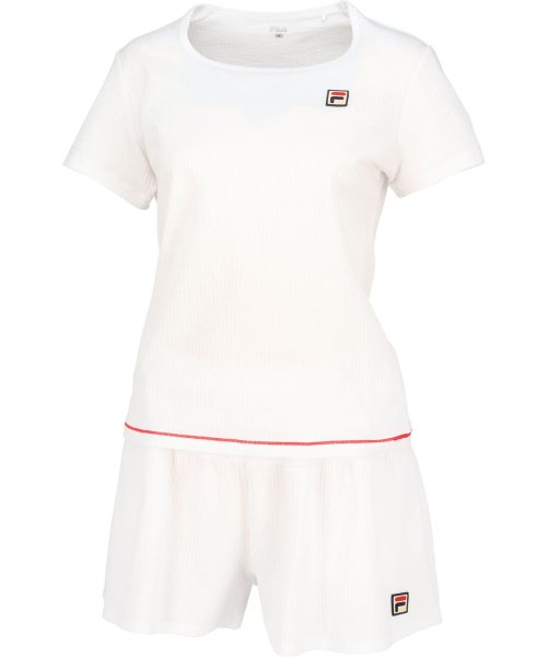 FILA（ZETT Ladies）(フィラ（ゼット　レディース）)/【テニス】サッカーストライプ スクエアネックシャツ レディース/img13