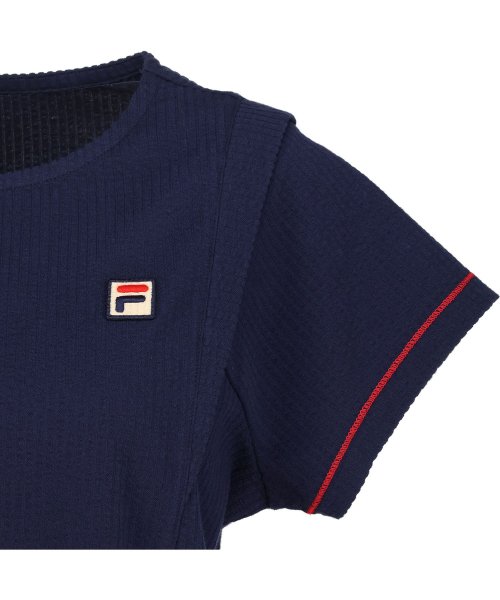 FILA（ZETT Ladies）(フィラ（ゼット　レディース）)/【テニス】サッカーストライプ ラウンドネックシャツ　レディース/img08