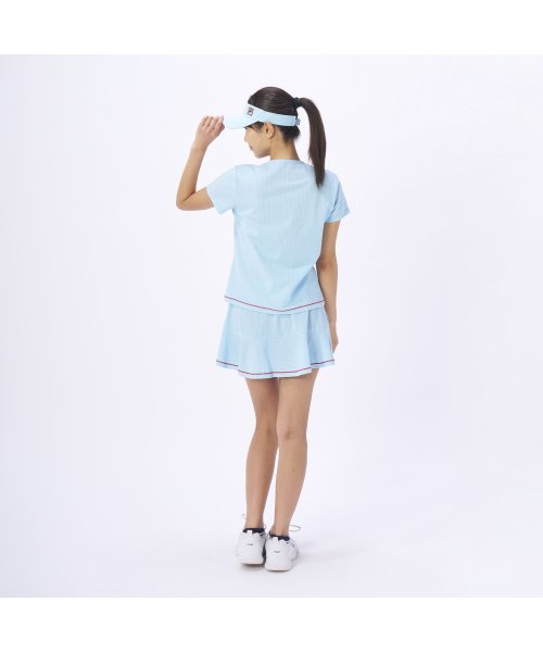 FILA（ZETT Ladies）(フィラ（ゼット　レディース）)/【テニス】サッカーストライプ 裾フレア スコート レディース/img02