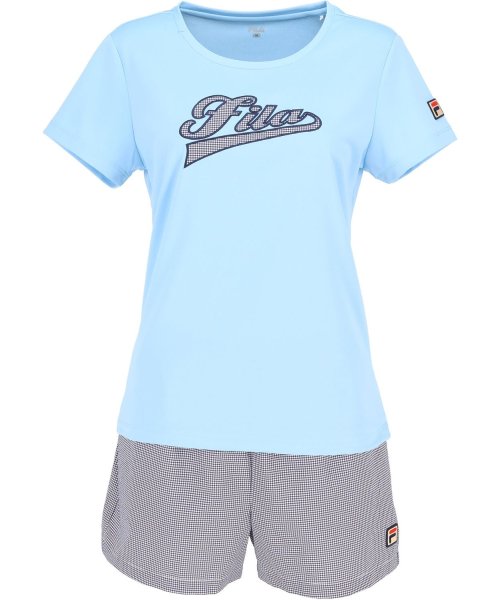 FILA（ZETT Ladies）(フィラ（ゼット　レディース）)/【テニス】ギンガムチェック柄 バックホールメッシュ アップリケTシャツ レディース/img08