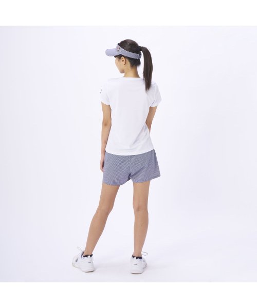 FILA（ZETT Ladies）(フィラ（ゼット　レディース）)/【テニス】ギンガムチェック柄 バックホールメッシュ アップリケTシャツ レディース/img18