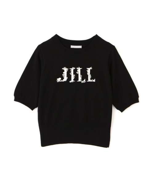 JILL by JILL STUART(ジル バイ ジル スチュアート)/半袖ロゴジャガードビジューニット/img01