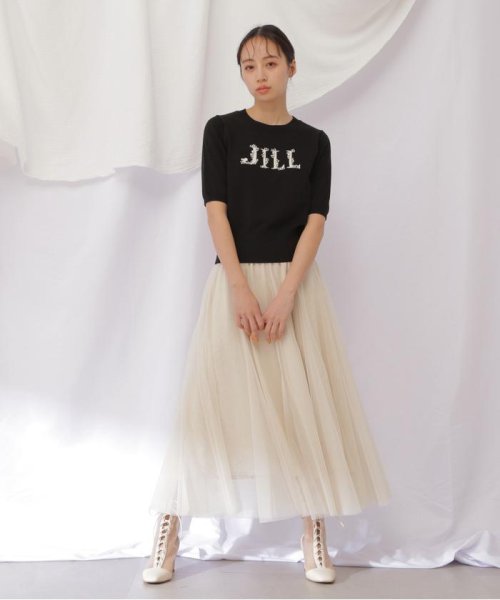 JILL by JILL STUART(ジル バイ ジル スチュアート)/半袖ロゴジャガードビジューニット/img05