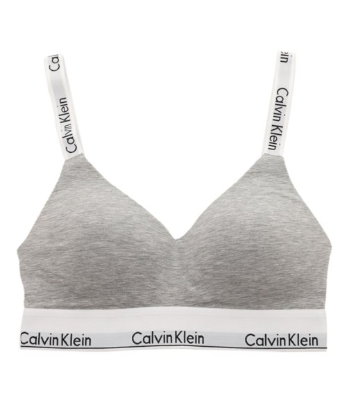 Calvin Klein(カルバンクライン)/カルバンクライン インナー モダン コットン ブラジャー ブラレット カップ付 グレー ホワイト レディース CALVIN KLEIN QF7059 050/img01