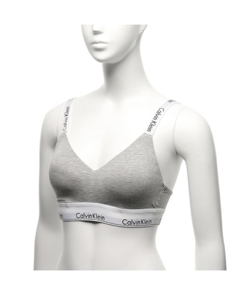 Calvin Klein(カルバンクライン)/カルバンクライン インナー モダン コットン ブラジャー ブラレット カップ付 グレー ホワイト レディース CALVIN KLEIN QF7059 050/img02