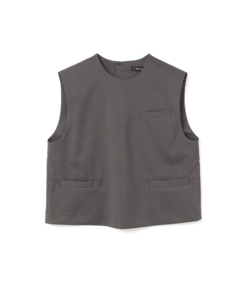 mizuiro ind ポケット付きクルーネックベスト 