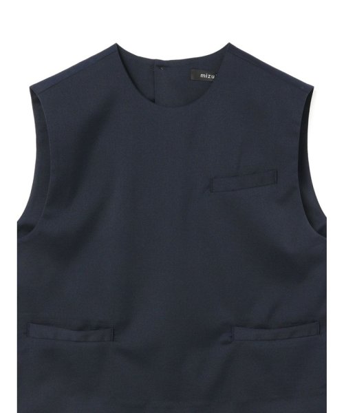 mizuiro ind ポケット付きクルーネックベスト 