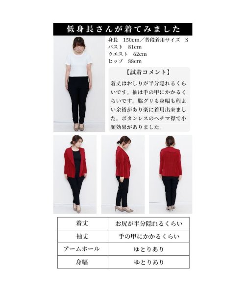 Sawa a la mode(サワアラモード)/レディース 大人 上品 窮屈感ゼロ伸縮性抜群プリーツジャケット/img29