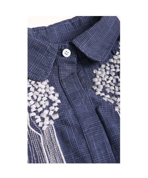 Sawa a la mode(サワアラモード)/レディース 大人 上品 流れる刺繍のコットンシャツチュニック/img14