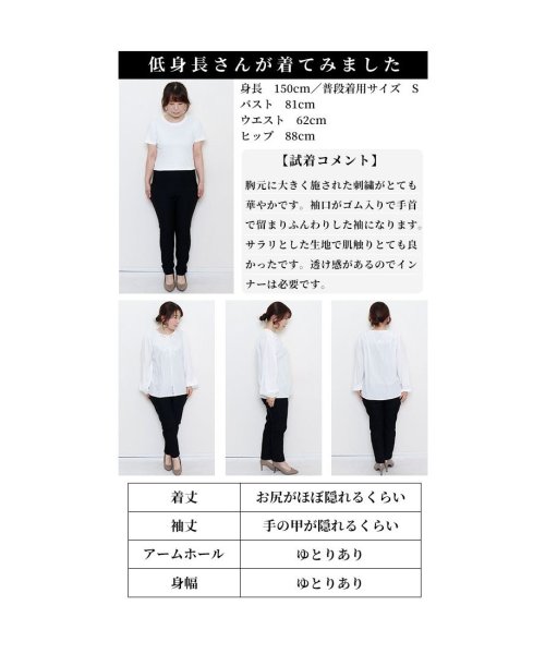 Sawa a la mode(サワアラモード)/レディース 大人 上品 特別な瞬間に相応しいデコルテリーフ刺繍ブラウス/img25