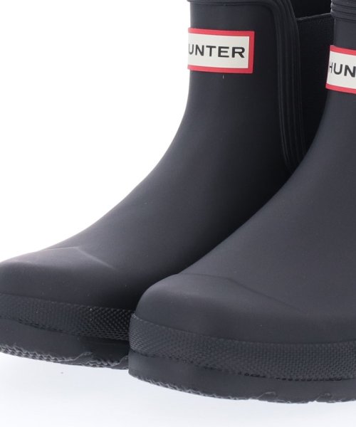 レディース オリジナル チェルシー ハンター トリ カラー ロゴ バックストラップ ブーツ 