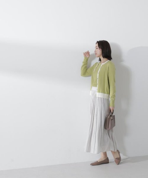 NATURAL BEAUTY BASIC(ナチュラルビューティーベーシック)/バイカラーニットアンサンブル　24SS/img31