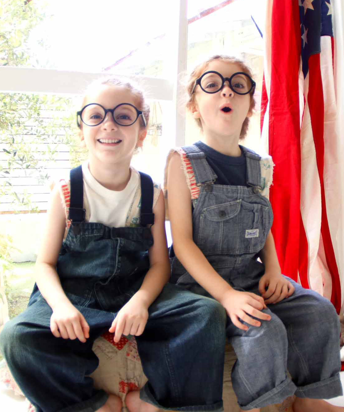 【美品】DENIM&DUNGAREE ペンキ　ワッペン　オーバーオール　160 デニムダンガリー DENIM DUNGAREE ピンチェックオーバーオール