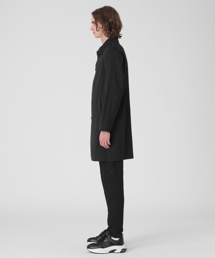 BLACK.lab】シャドーグレンチェックテクニカルステンカラーコート