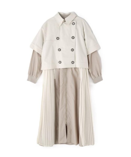 Risley/リズレー/ショートトレンチアンサンブル 【WEB限定】ブラッシュドビーバー ショート丈ノーカラーコート NAN1868015742(14168円)