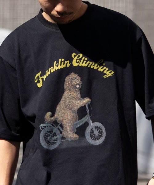 GLOSTER(GLOSTER)/【Franklin Climbing/フランクリンクライミング】ラブラドゥールドッグ＆e－BIKEグラフィック プリントTシャツ/img15