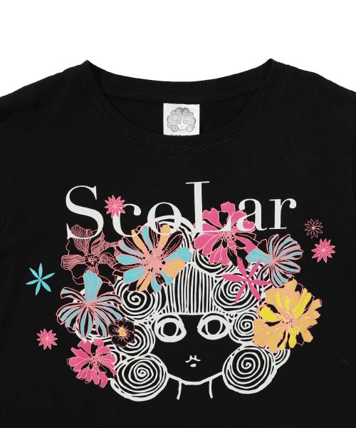ScoLar(スカラー)/花とスカラーちゃんプリント ロングスリーブTシャツ/img05