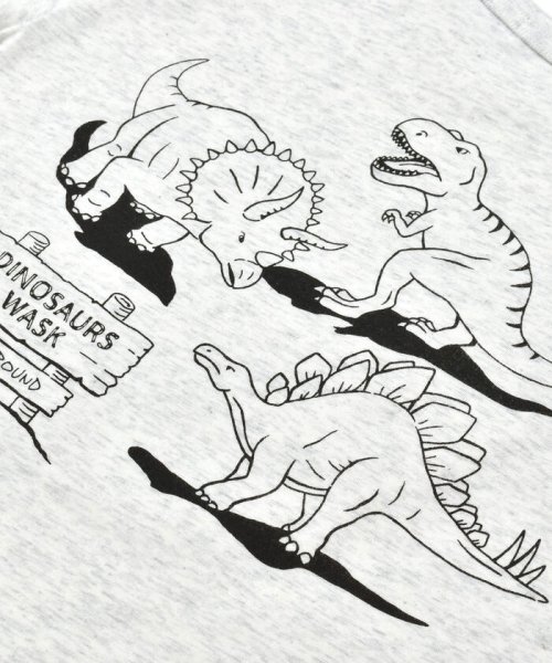 WASK(ワスク)/【速乾】恐竜サガラワッペン天竺Tシャツ(100~160cm)/img14