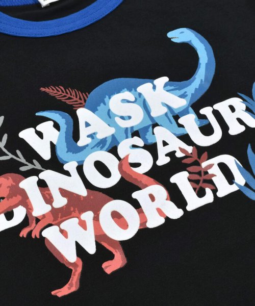 WASK(ワスク)/【抗菌防臭】恐竜蓄光プリントリンガー天竺Tシャツ(100~160cm)/img10
