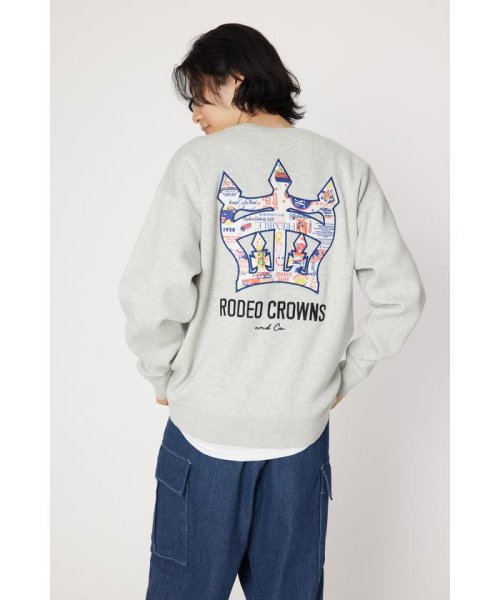 RODEO CROWNS WIDE BOWL(ロデオクラウンズワイドボウル)/メンズ CROWN OG パッチニットトップス/img13