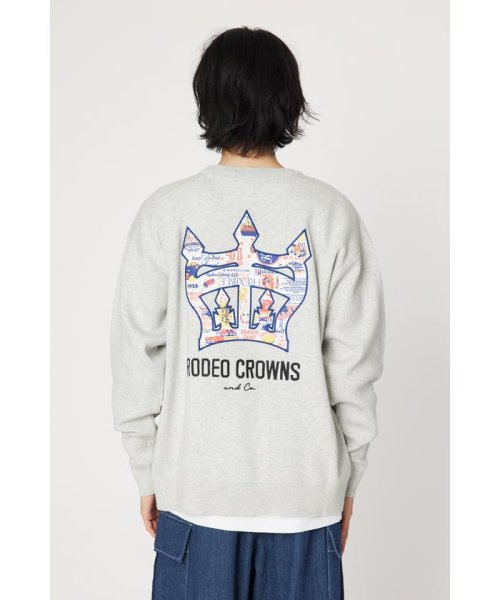 RODEO CROWNS WIDE BOWL(ロデオクラウンズワイドボウル)/メンズ CROWN OG パッチニットトップス/img18