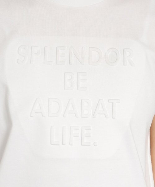 adabat(アダバット)/ロゴデザイン リボン付き フレンチスリーブTシャツ/img04