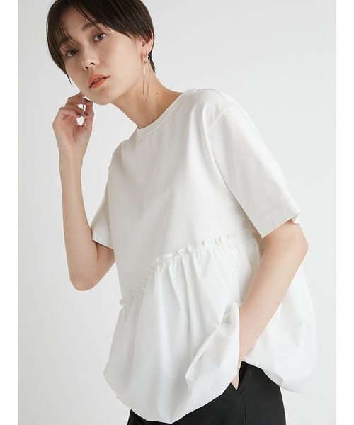 emmi atelier(emmi　atelier)/【emmi atelier】カットコンビバルーンＴシャツ/img01