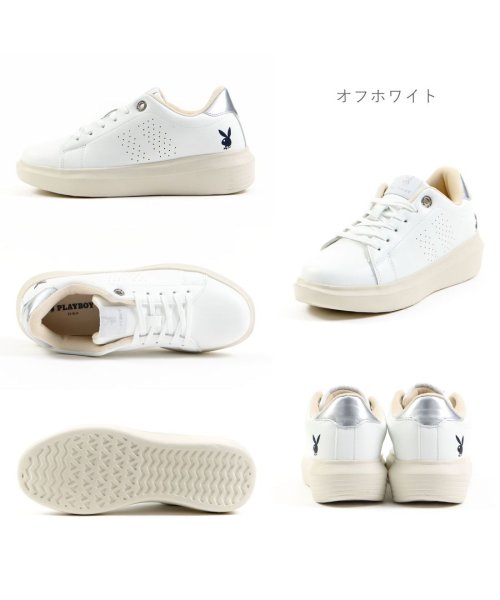 FOOT PLACE(フットプレイス)/プレイボーイ PLAYBOY キッズ ジュニア レディース スニーカー コートシューズ 軽量 軽い おしゃれ シンプル EC－PB432/img05